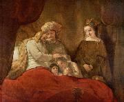 Jacob blessing Joseph second son, Rembrandt